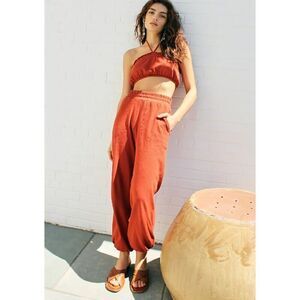 Free People Beach Womens Size M Dont Kill My Vibe Cotton Pull On Pant NEW Jogger